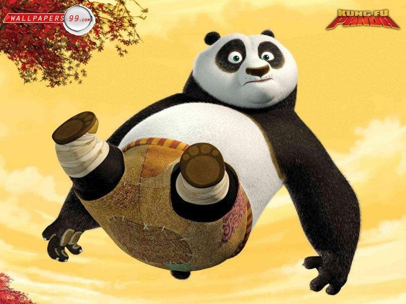 Panda in Mid-air