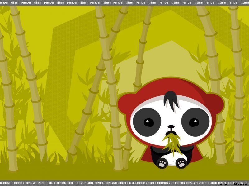 Panda in Red Hood — Green