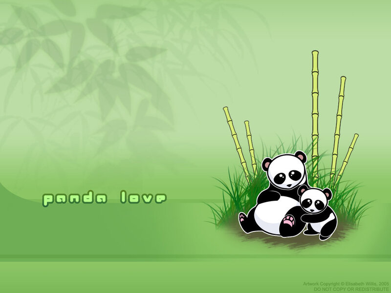panda love wallpaper