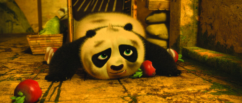 Panda Lying on Ground