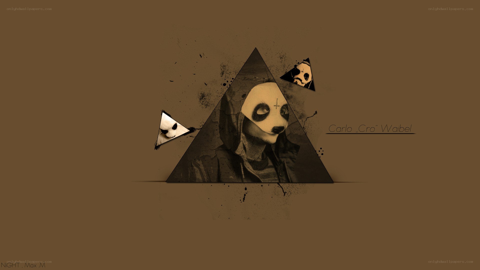 panda mask collage art