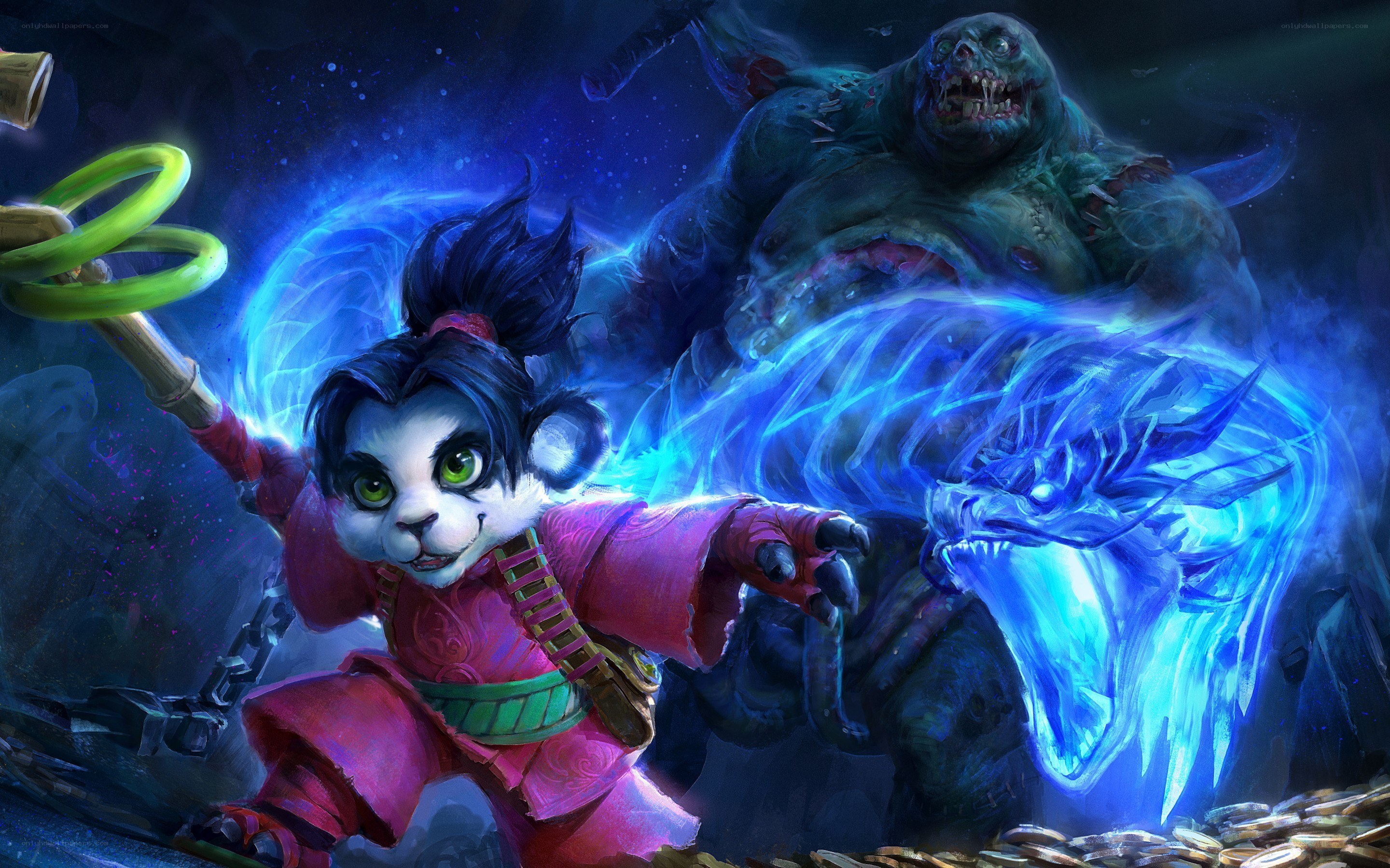 Panda Monk vs. Zombie