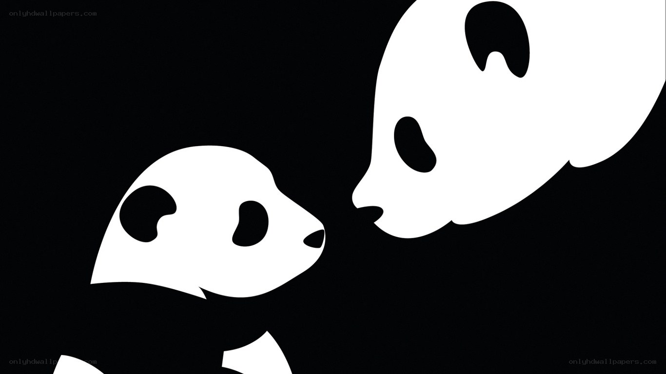 Panda mother and cub