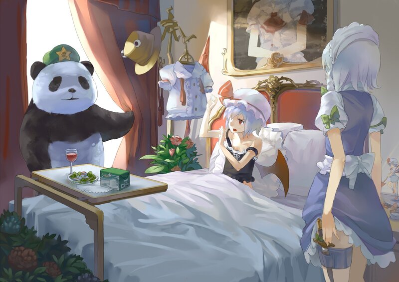 Panda nurse visits sick girl