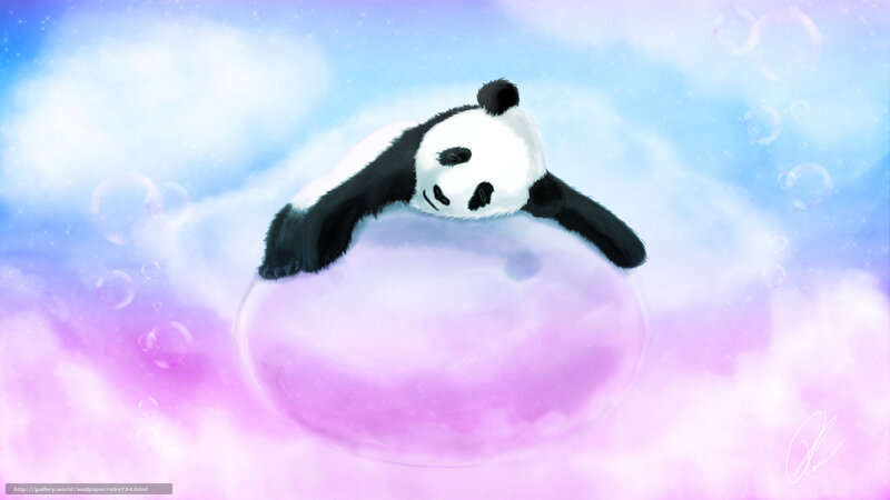 Panda on a cloud