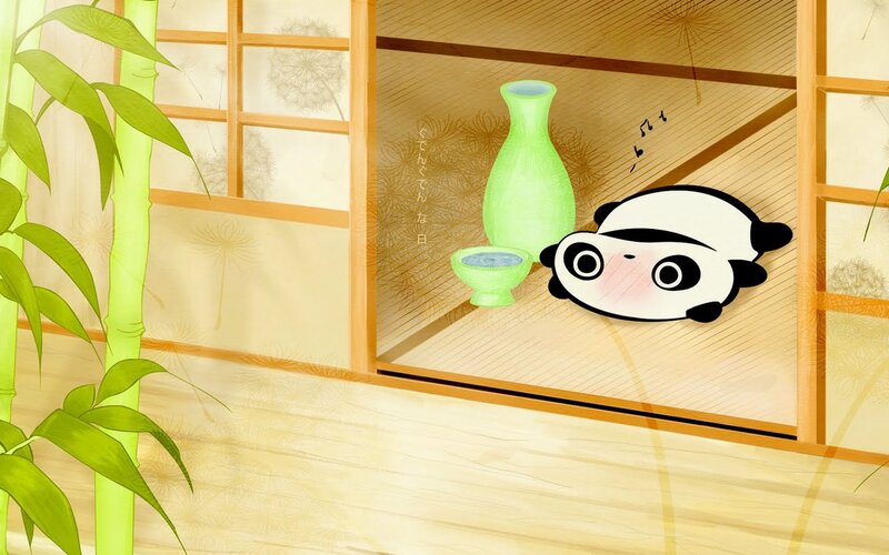 Panda on Tatami Mat