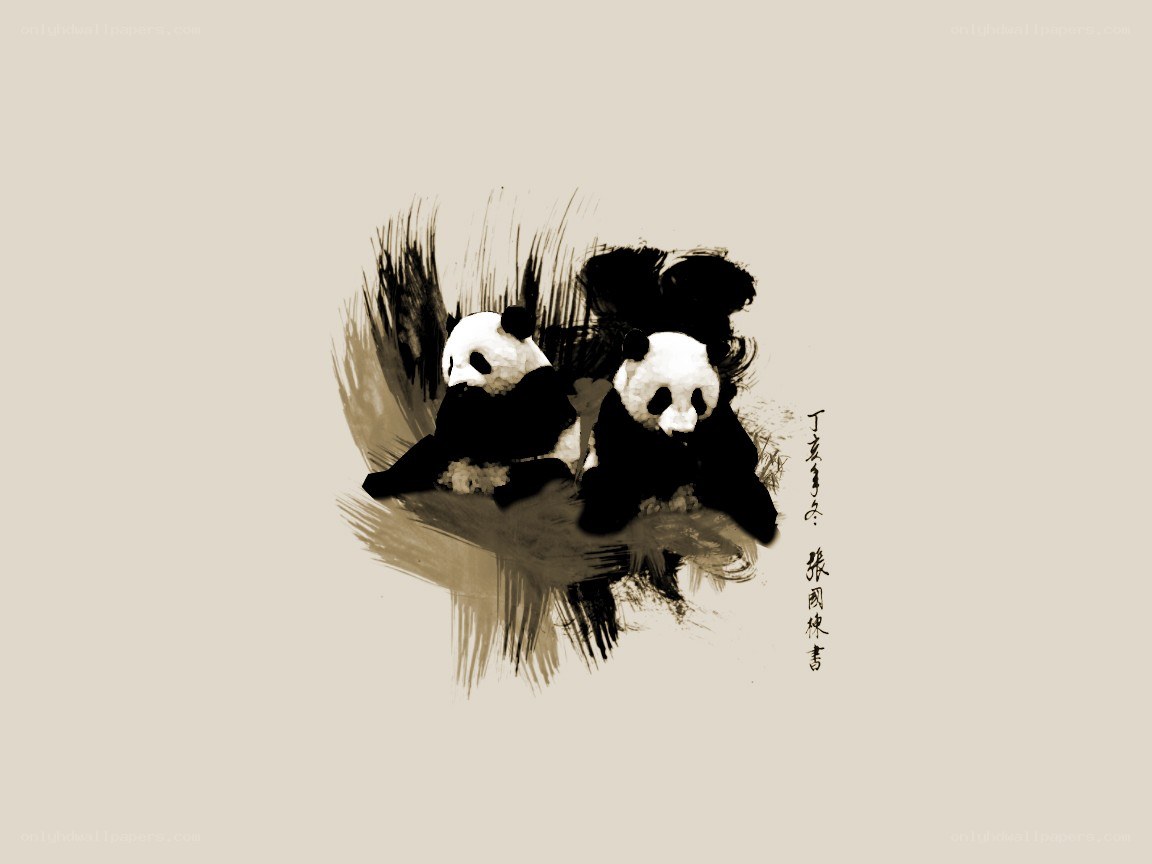 Panda painting art