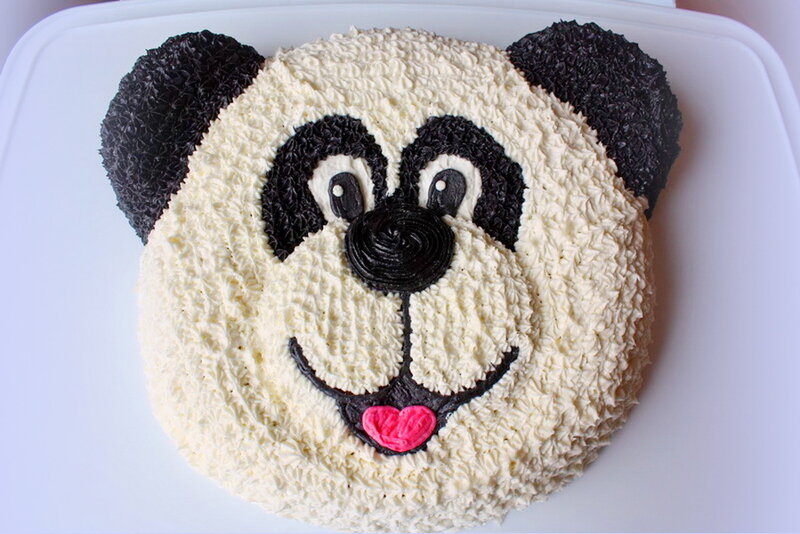 Panda-shaped Cake