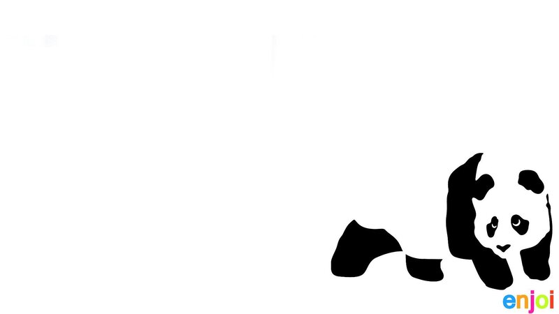 panda silhouette illustration