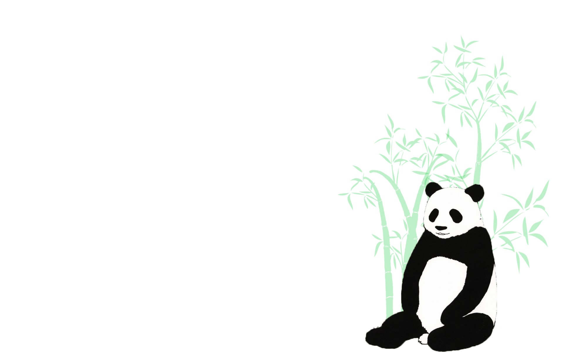 panda sitting by bamboo