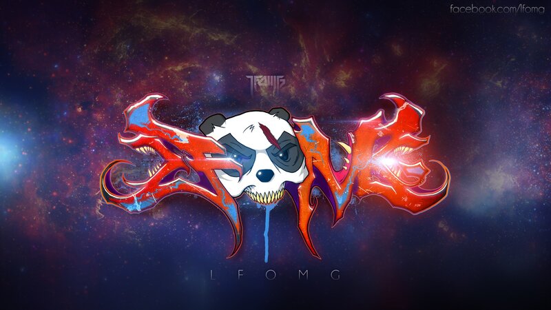 Panda skull graffiti art