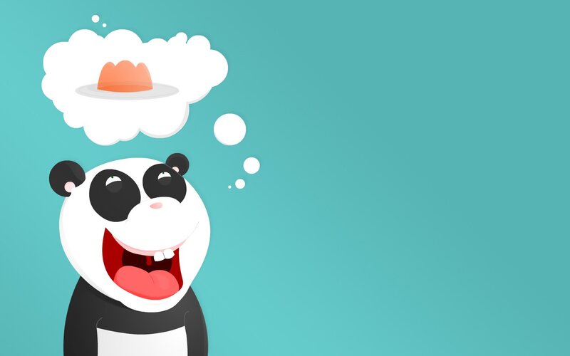 panda thinking about food