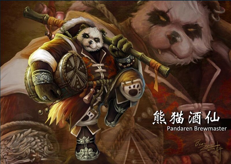 Panda Warrior Character — Brown