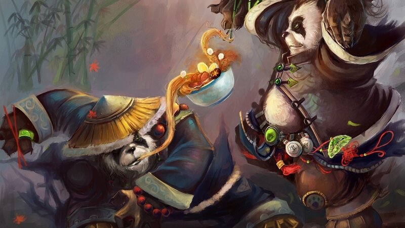 Panda Warriors Fighting — Brown, Dramatic