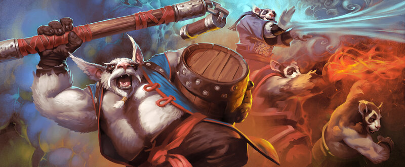 Panda Warriors in Battle — Blue