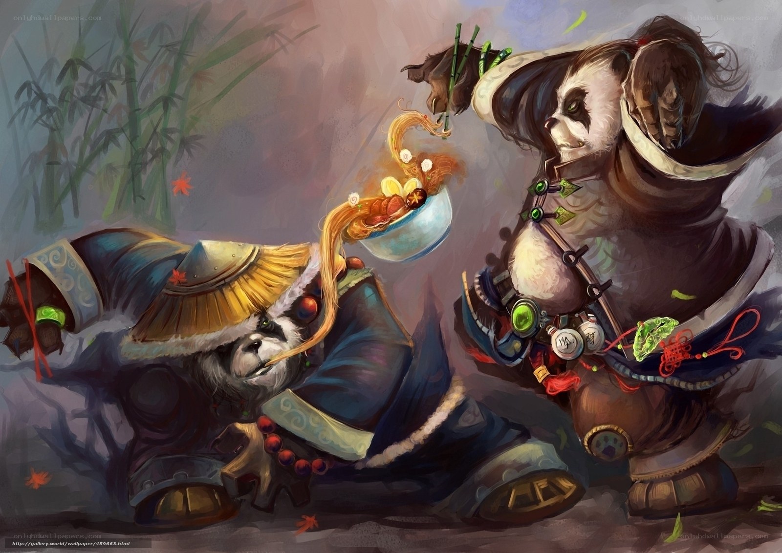 Panda warriors in combat