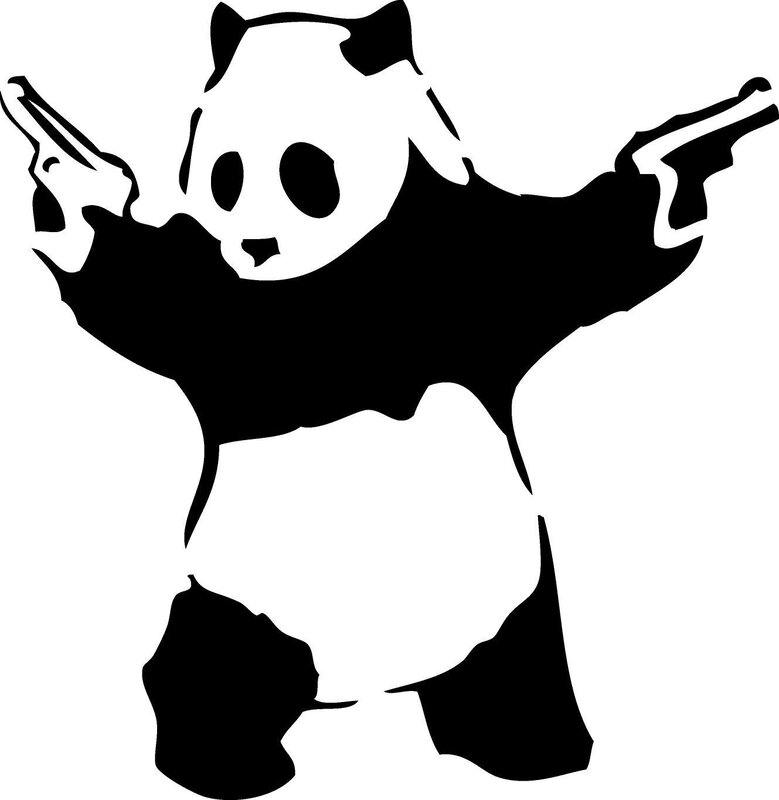 Panda with guns