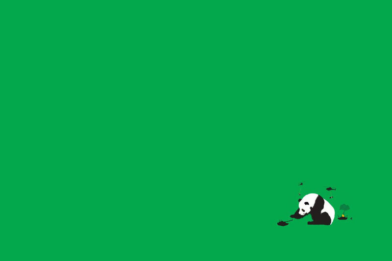 Panda with Military Vehicles — Green