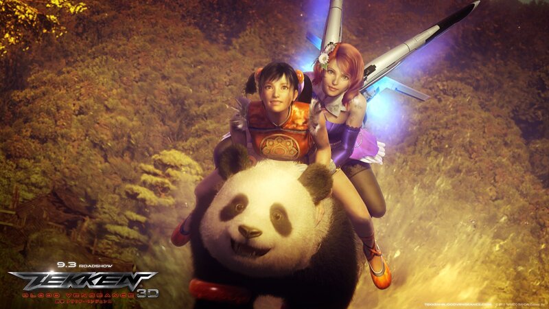 Panda with Two Women