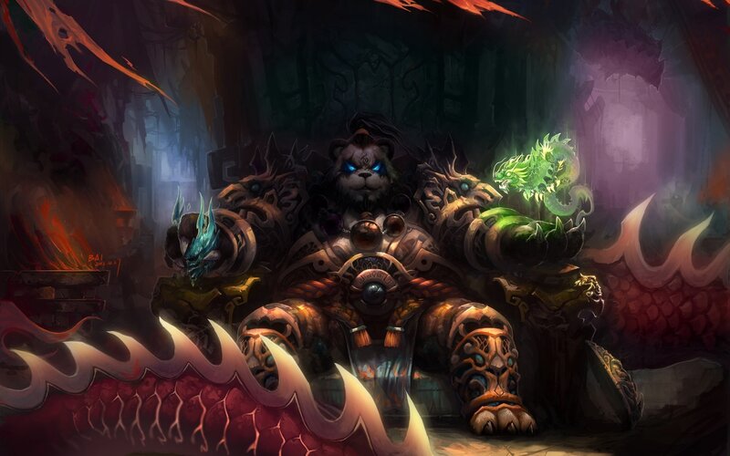 Pandaren warrior in ancient ruins