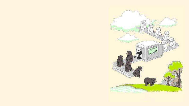 Pandas on Conveyor Belt