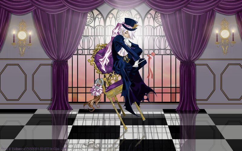 Pandora Hearts character in a grand hall