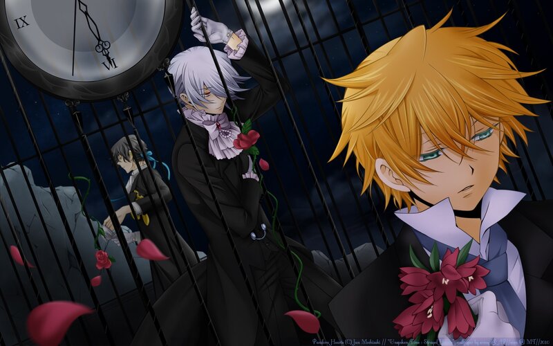 Pandora Hearts characters in a cage