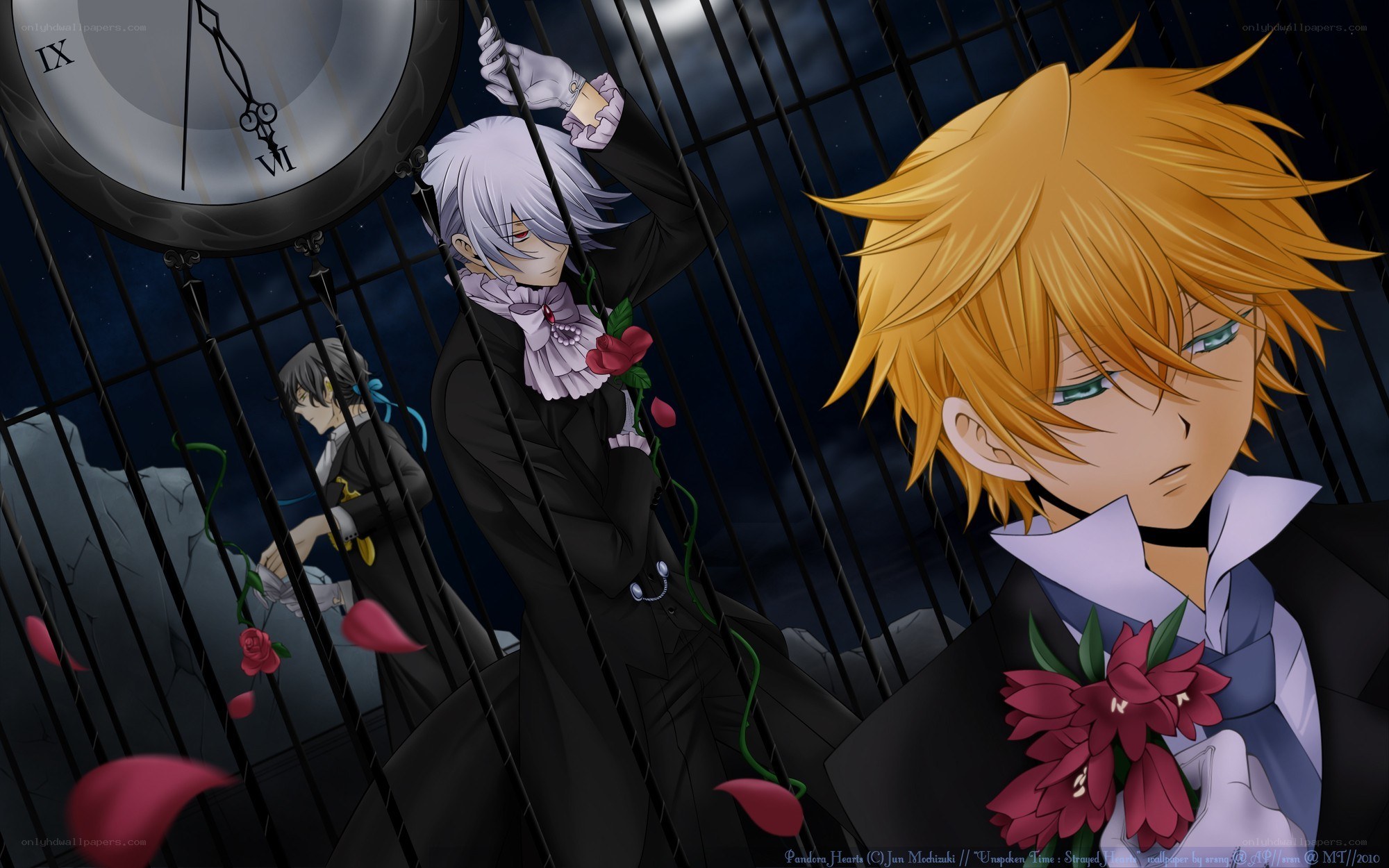Pandora Hearts characters in a cage