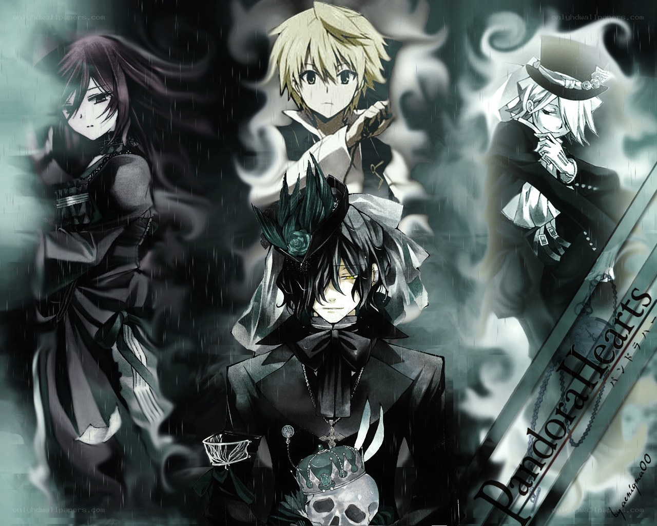 Pandora Hearts characters in rain