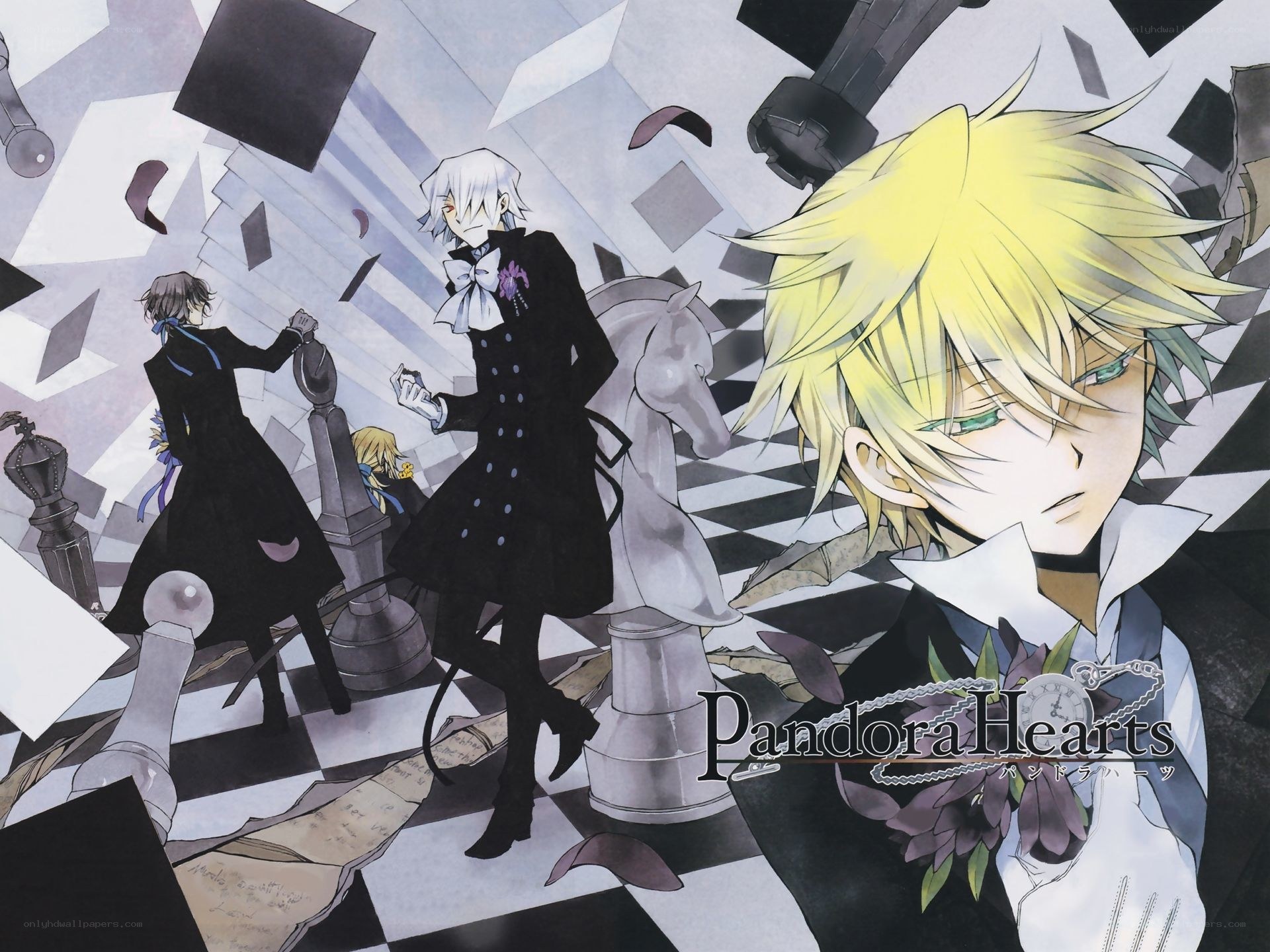 Pandora Hearts characters on chessboard