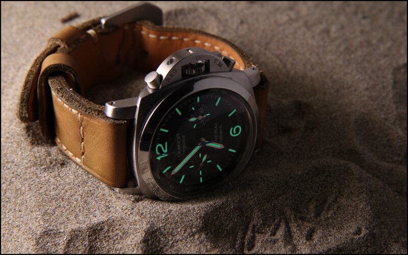 Panerai Watch on Sand — Brown