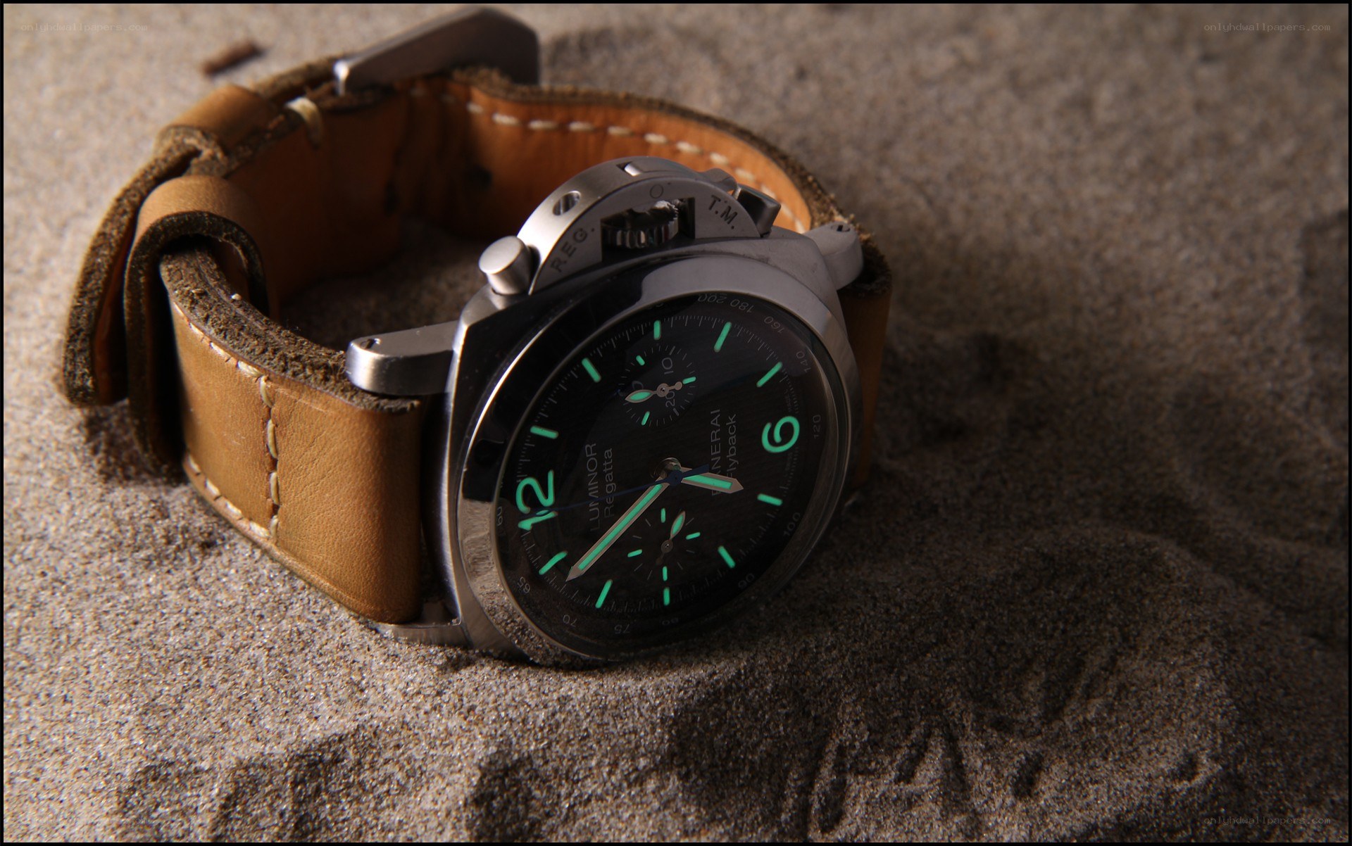 Panerai watch on sand