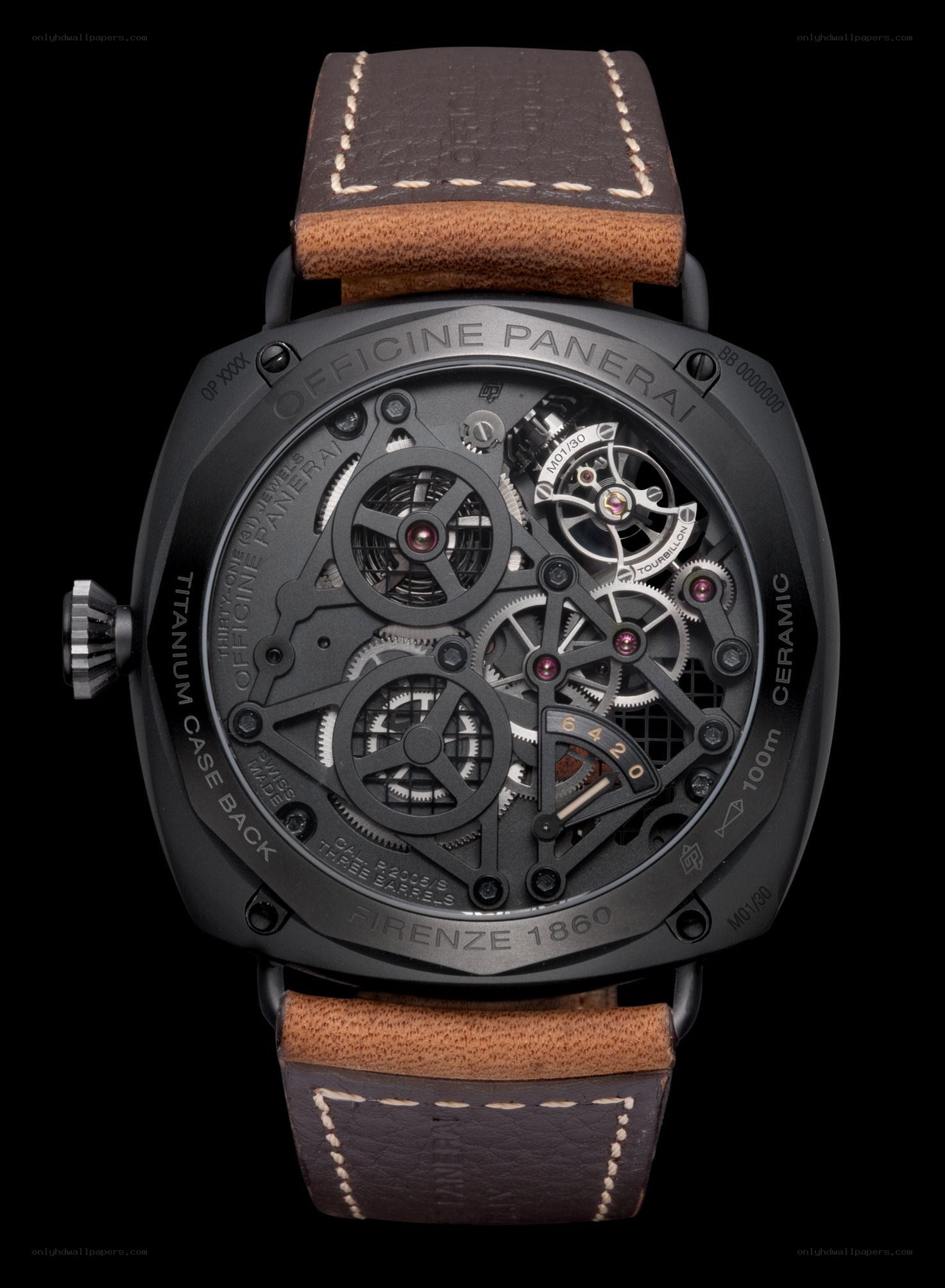 Panerai watch with leather strap