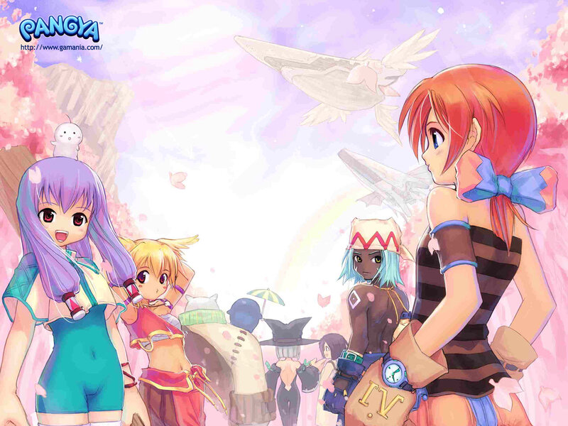 Pangya game characters in spring
