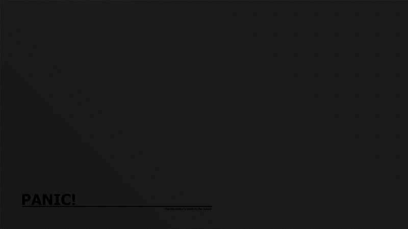 Panic! on a black background