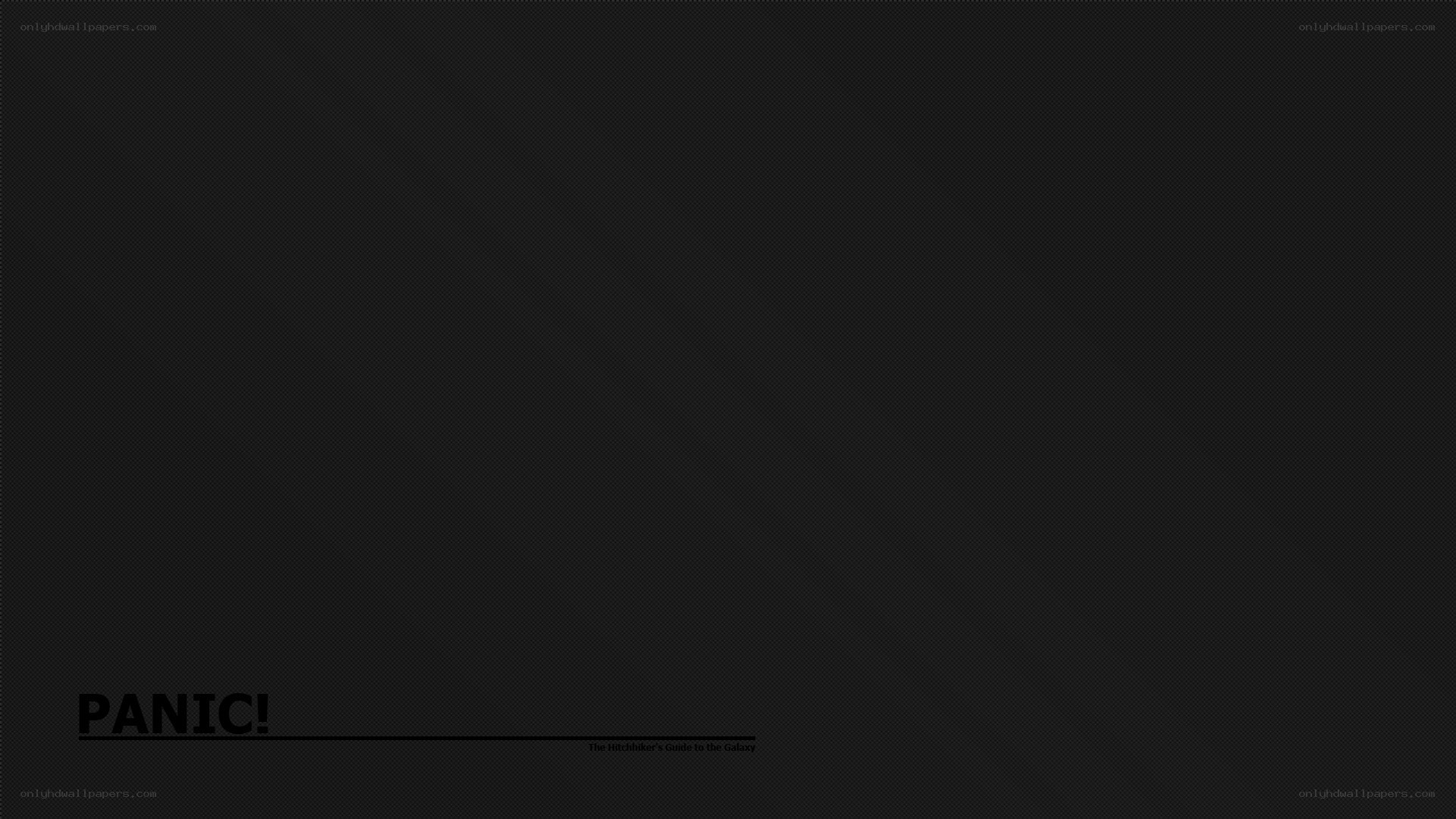 Panic! on a black background