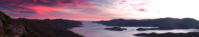 Panoramic Bay at Sunset
