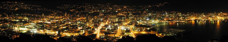 Panoramic City at Night