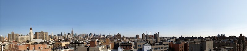 Panoramic City Skyline — Blue, Serene