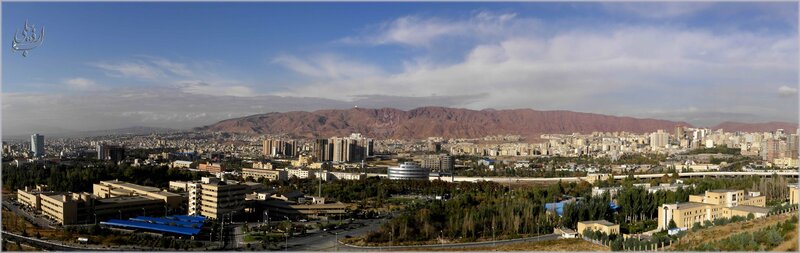 Panoramic City View — Blue, Serene, Afternoon