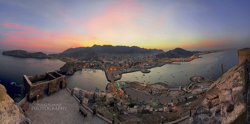 Panoramic City View — Blue, Serene