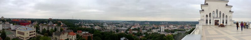 Panoramic city view from a high vantage point