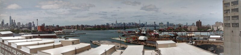 Panoramic City View — Gray, Overcast