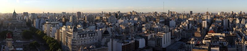 Panoramic Cityscape View — White