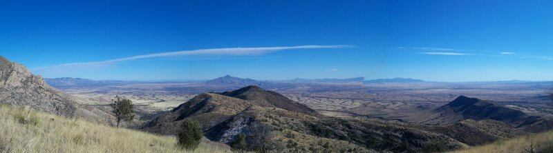 Panoramic Desert Landscape — Blue
