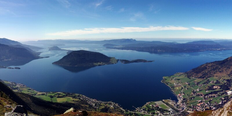 panoramic fjord view