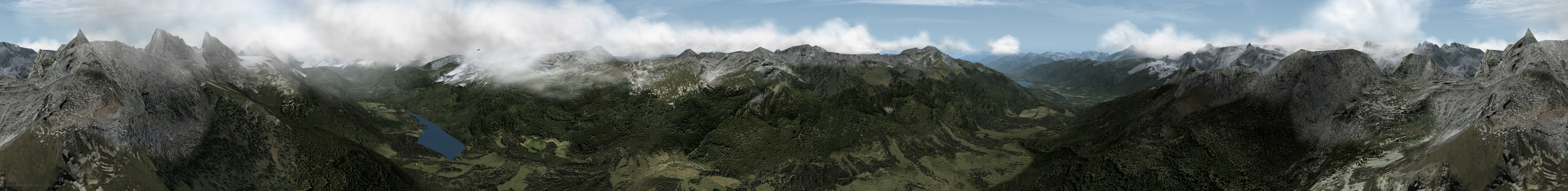 Panoramic mountain landscape