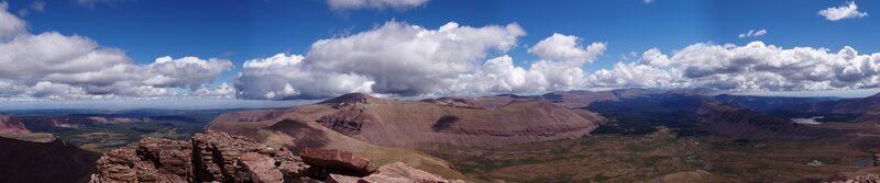 Panoramic Mountain Landscape — Blue
