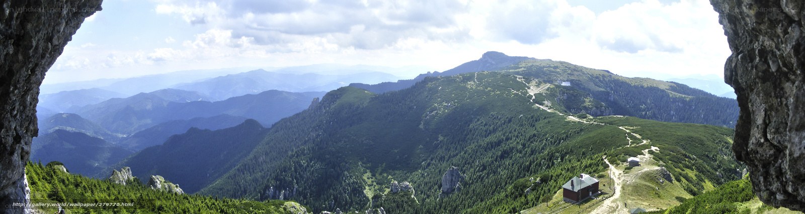 Panoramic mountain landscape view