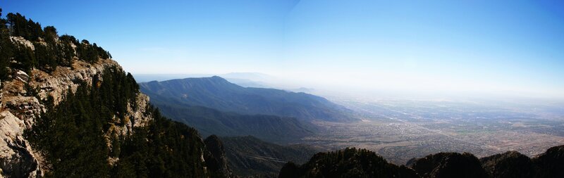 panoramic mountain valley view
